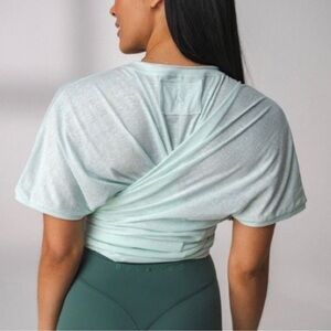 Balance Athletica/Vitality Crystal soft oversized split back tee